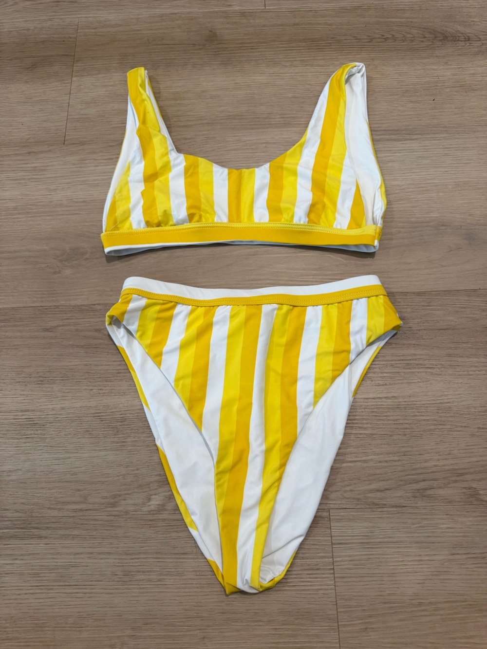 Dippin' Daisy's Yellow & White Striped Bikini Set